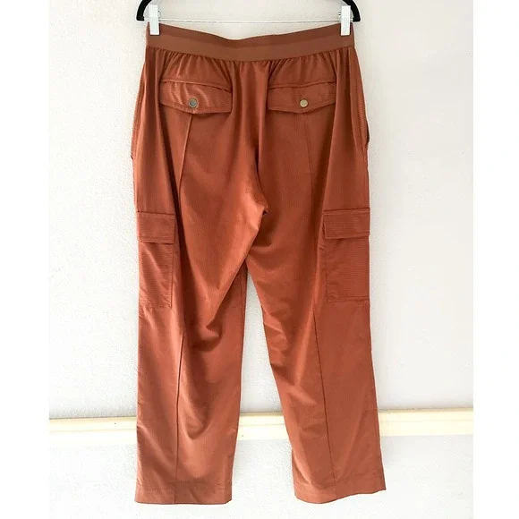 Athleta‎ Vienna Cargo Pant City Stripe Brown Wide Leg Gorpcore Size 10P - Picture 6 of 6